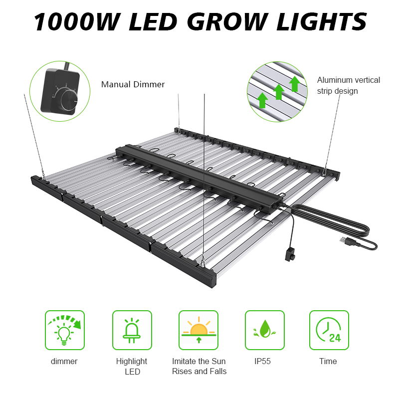 LED Grow Light 16 Bars 1000W Pro New